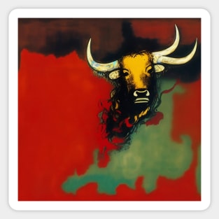 Bull with 3 horns Sticker
